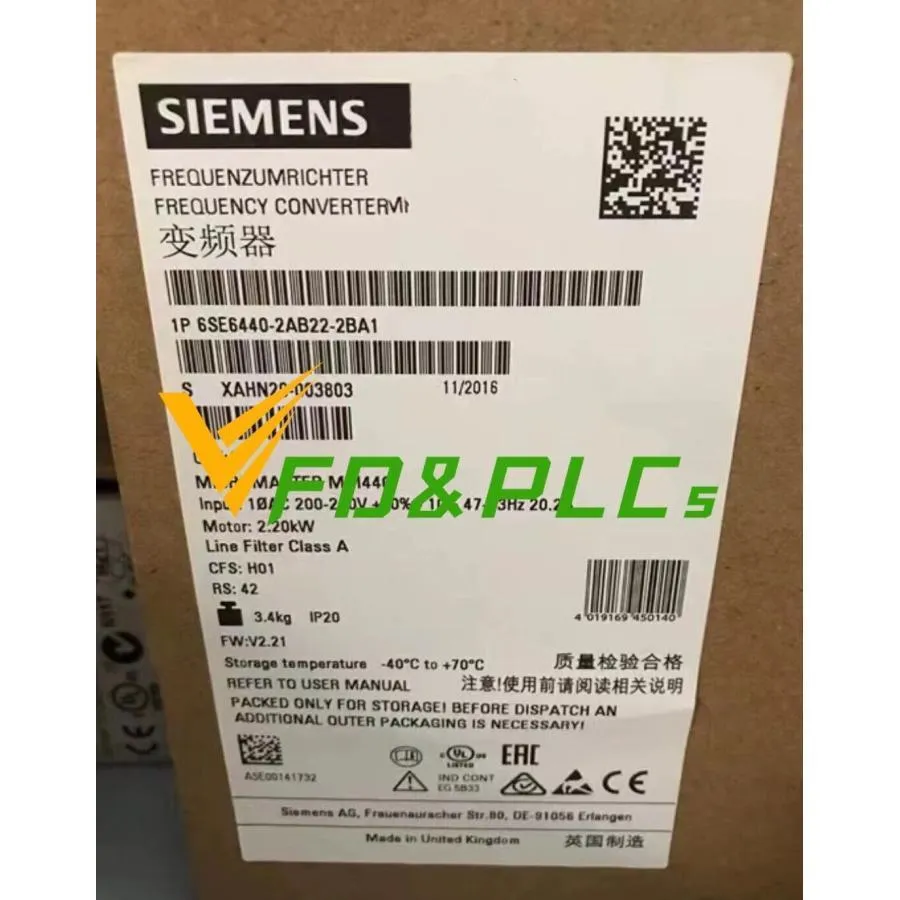 新しい 6SE6 440-2AB222-22-22-222-222222222-2BA1ボックスイン