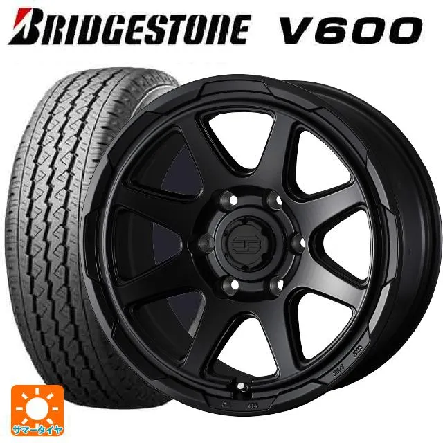 トヨタ ハイエース(200系)用 2026年製 195/80R15 107/105L ブリヂストン V600 正規品 ウェッズ アドヴェンチャー スタ