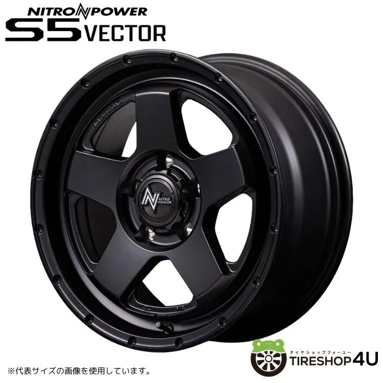 4本購入で送料無料 NITRO POWER S5 VECTOR 16x6.5J 6/139.7 +38 バレルブラック 新品ホイール1本価格 【代引き不可】
