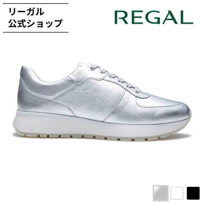 リーガル 公式 セール REGAL BF03 レースアップスニーカー シルバー スニーカー レディース リーガル