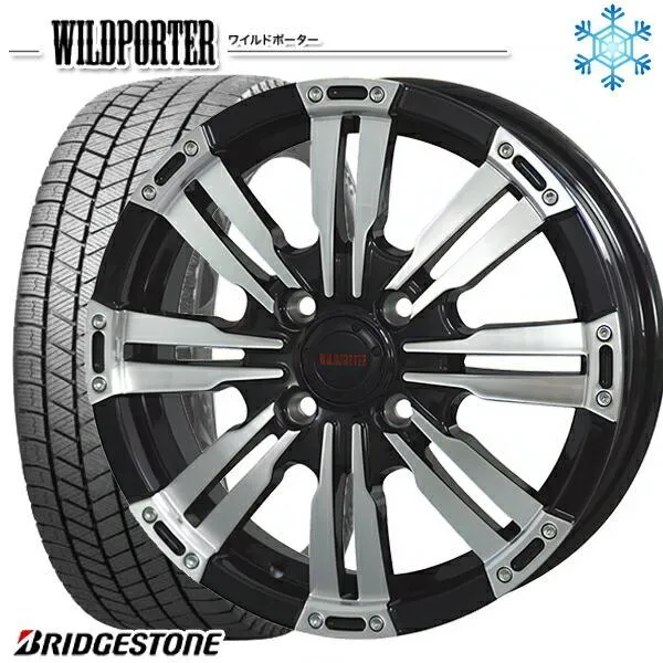 数量限定 165/55R14インチ ブリヂストン ブリザック VRX3 4.5J 4H100 スタッドレスタイヤホイールセット ワイルドポーター クロスエイト BP