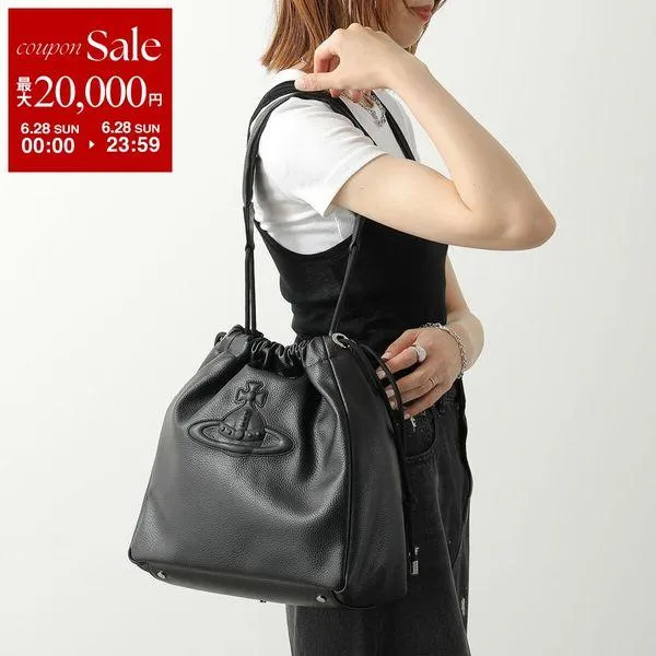 Vivienne Westwood ヴィヴィアンウエストウッド トートバッグ Hilary ヒラリー 4C020003U S000D レディース バケットバッグ 鞄 N403/BLACK