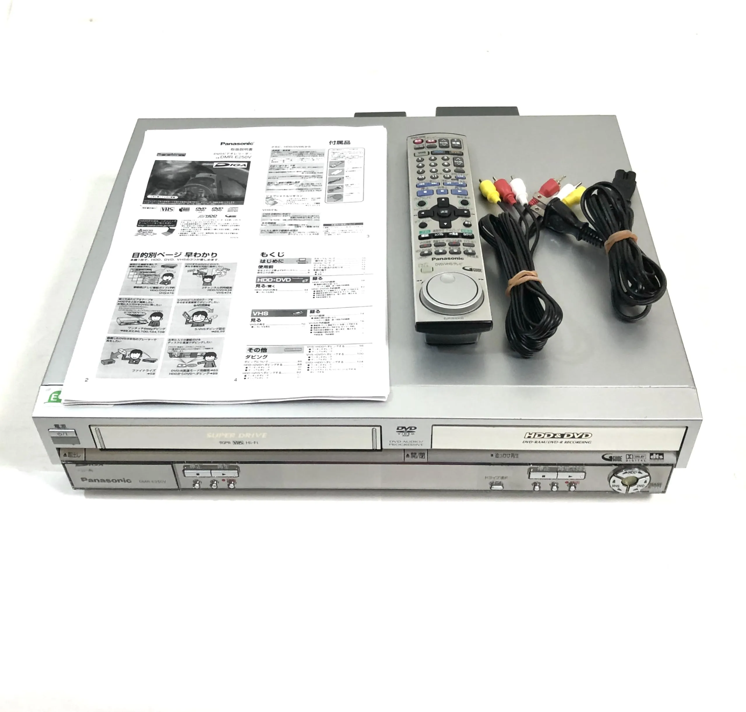 【中古】【非常に良い】パナソニック 160GB DVDレコーダー VHSビデオ一体型 DIGA DMR‐E250V-S
