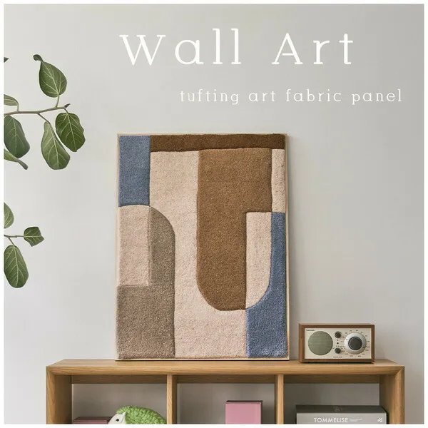 タフティング ウォールアートパネル FAB-014 / 毛糸 ウール アートパネル 52×72cm インテリア 壁飾り 壁掛け ウォールデコ 玄関 リビング 寝室 おしゃれ ウール 木製 フレーム 立てかけ ニュアンスカラー 壁掛け 立て掛け 額 額縁 絵 北欧  ポスター 玄関 モダン おしゃれ