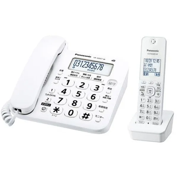 【メーカー在庫あり】 エスコ ESCO コードレス電話機（子機1台付／ホワイト） EA864BD-280A JP店