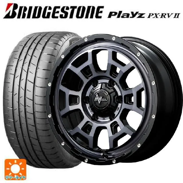 送料無料 サマータイヤホイール 4本セット 195/65R16 92V ブリヂストン プレイズ PX-RV2 正規品 エムアイディー ナイトロパワー