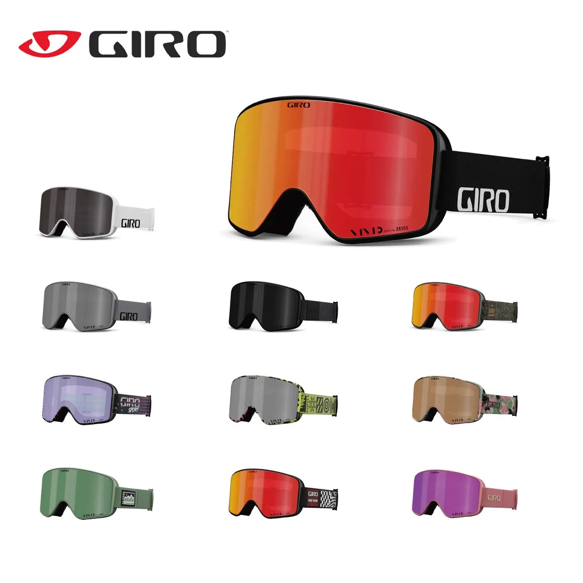 スキーゴーグル GIRO ジロ メンズ レディース 2025 Method / メソッド【眼鏡・メガネ対応】【ASIAN FIT】【ミラー】【スペアレンズ付】日本正規品