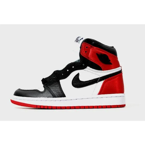 23cm 未使用品 NIKE ナイキ WMNS AIR JORDAN 1 HIGH OG SATIN Black Toe エアジョーダン1 サテン US6 CD0461-016/●☆ レディース