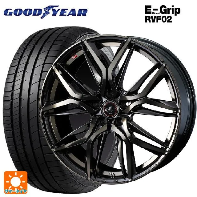 送料無料 サマータイヤホイールセット 245/45R19 102W XL グッドイヤー エフィシェントグリップ RVF02 ウェッズ レオニス LM