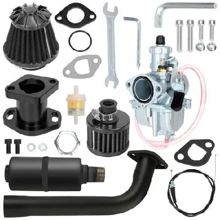【並行輸入品】 YOXUFA 212cc キャブレター VM22 キャブレター 排気パイプ マフラー ステージ2キット プレデター用 196cc 200cc 6.5hp エンジン コールマン CT20