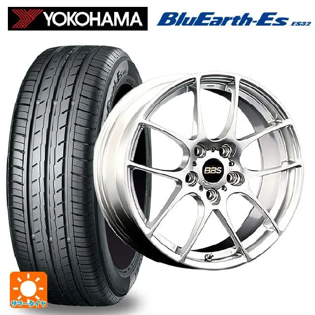 送料無料 サマータイヤホイールセット 195/60R17 90H ヨコハマ ブルーアースEs ES32 BBS RF 17-7J