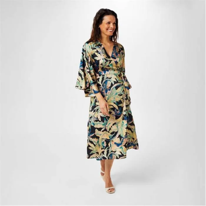 Biba 【 Kimono Sleeve Wrap Dress Women Moody Palm 】 Sleeve スリーブ wrap ラップ ドレス レディース