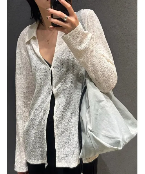 ブラウス シャツ Sheer lace hook tops シアー レース ホック トップス レディース