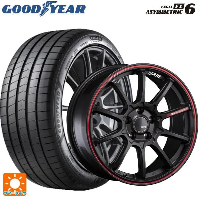 送料無料 サマータイヤホイールセット 225/55R17 97Y グッドイヤー イーグル F1 アシメトリック6 タナベ SSR GT V05 17-
