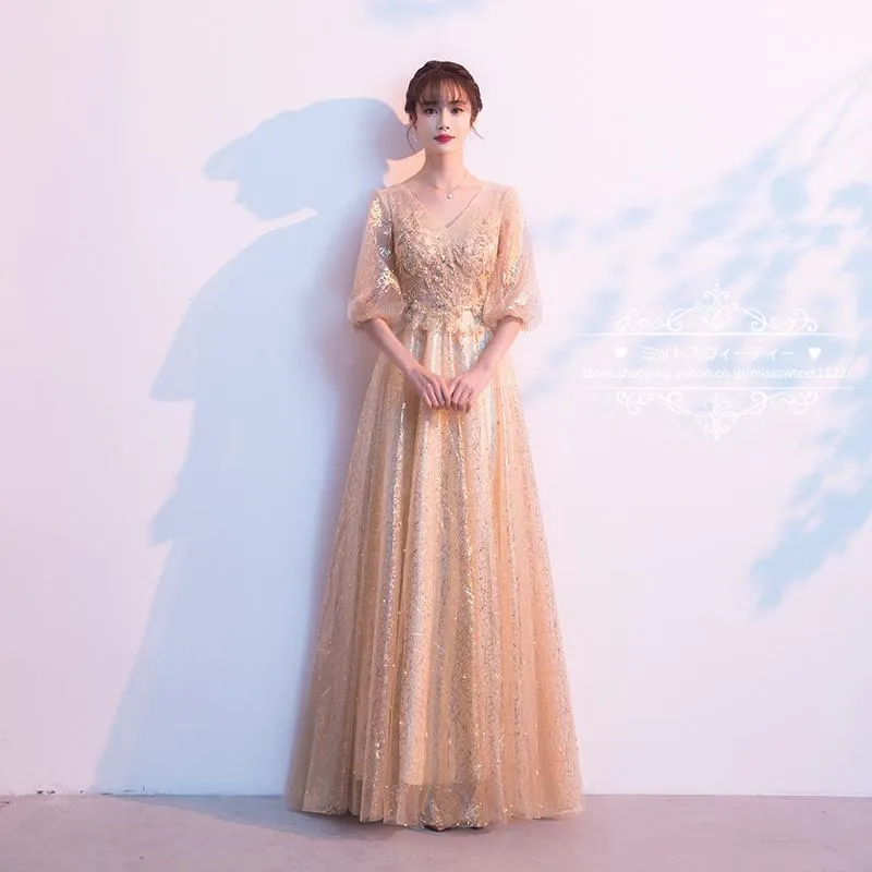 カラードレス シャンパンゴールド ワインレッド ファスナー パーティー フォーマル ロングドレス 結婚式 二次会 発表会 ウェディングドレス イブニングドレス