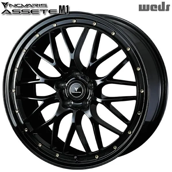 オールシーズンタイヤ ホイール4本セット 225/45R18インチ 5H114 ウェッズ ノヴァリス アセット M1 BK/GO ハンコック キナジー 4S2 H750