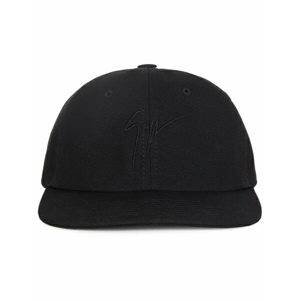 ジュゼッペザノッティ メンズ 帽子 アクセサリー Lr-06 cohen logo-lettering cap Black