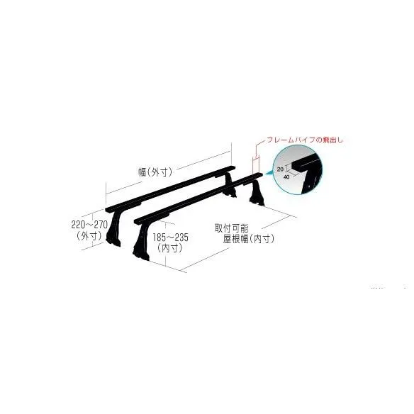 ◆ROCKYルーフキャリアSGRシリーズ エルフ NPR・NHR・NJR・NKR・NJS・NKS系 標準キャブ SGR-11