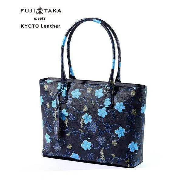 FUJITAKA フジタカ 公式 KYOTO Leather レザートートバッグ B4 (KARAKUSA) No.638763