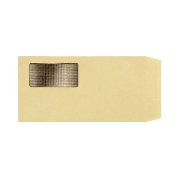 (まとめ) TANOSEE 窓付封筒 裏地紋付 長3 70g／m2 クラフト 1パック（100枚） 〔×10セット〕