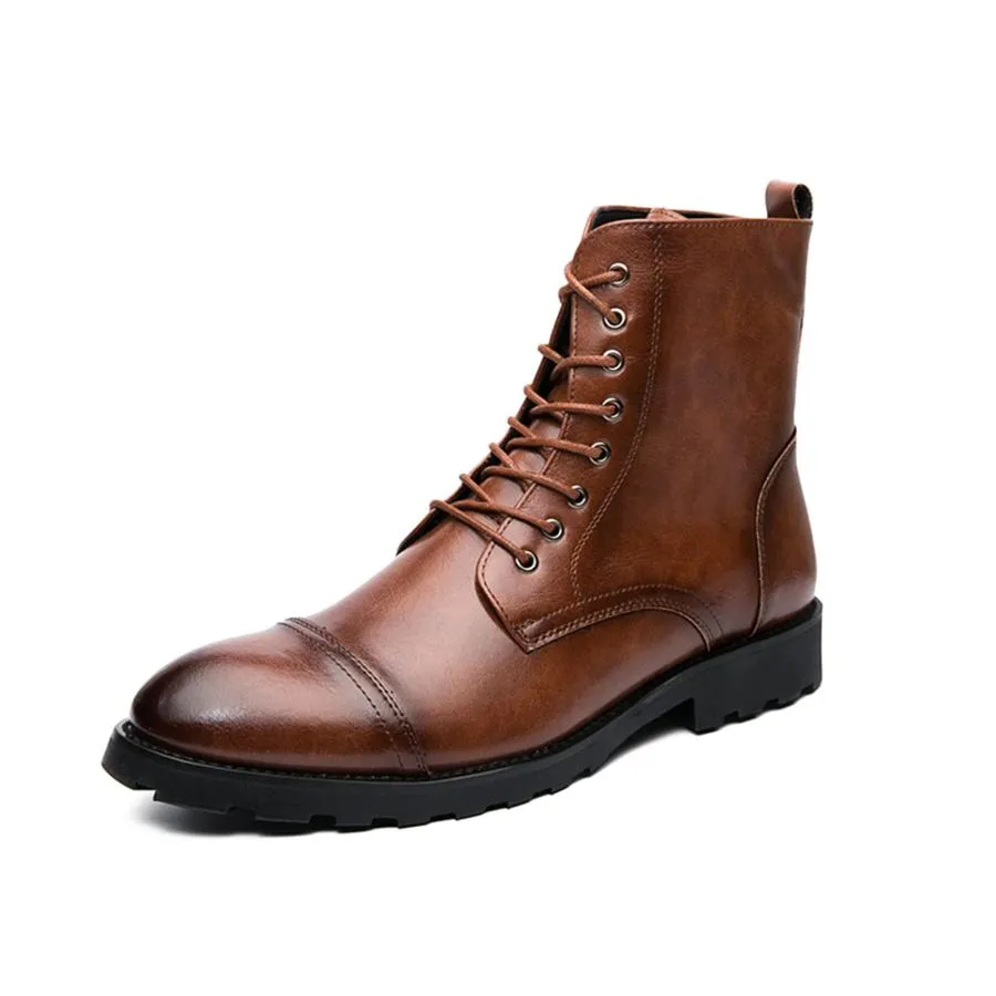 【並行輸入品】NIYAOSM Mens Winter Oxford Boots Chelsea Ankle Boots Mid Top Dre