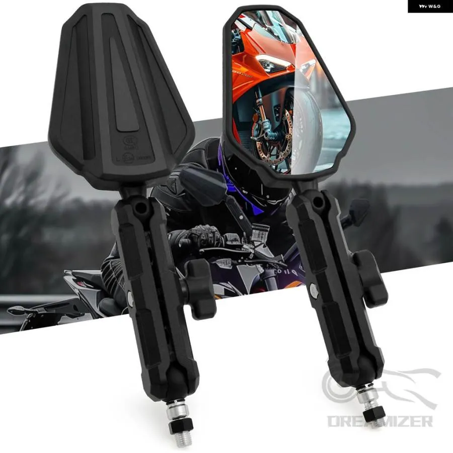 並行輸入品 バイク ミラー レンジ 折りたたみ式 ハンドルバー サイドミラー アドベンチャー ダート ストリート バイク ATV 対応