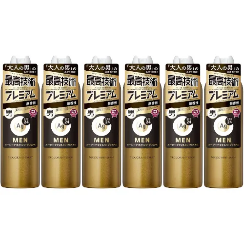 【6個セット】エージーデオ24メン メンズデオドラントスプレー プレミアム(無香性) LL 180g(4550516482990-6)