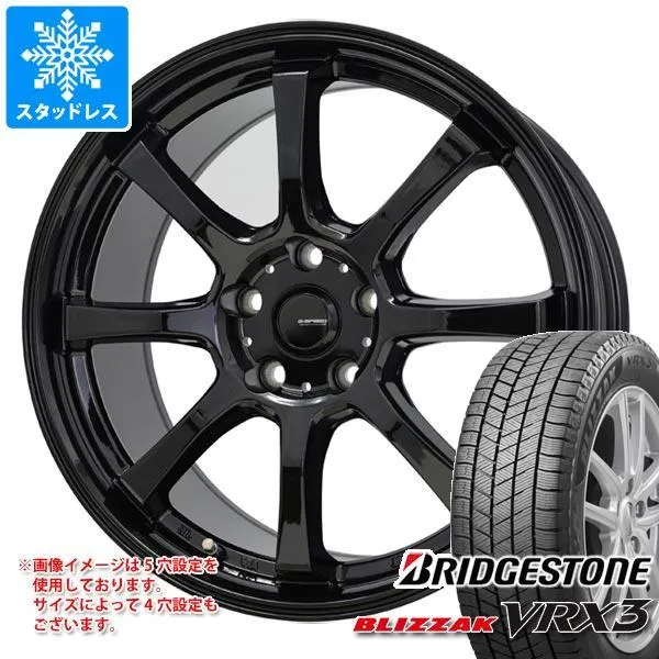スタッドレスタイヤ ブリヂストン ブリザック VRX3 225/45R18 91Q ジースピード G-08 8.0-18