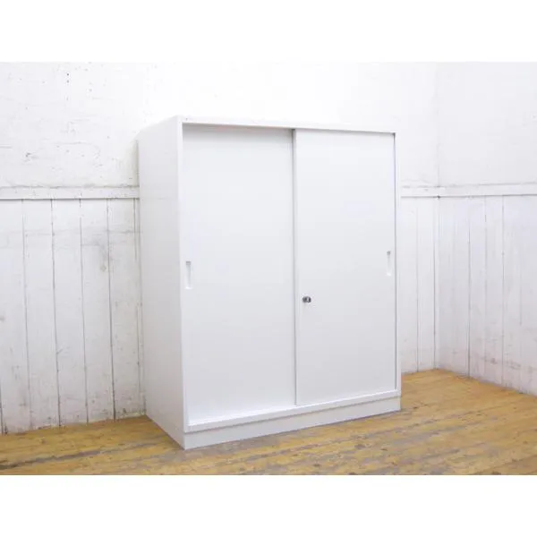 コクヨ・引き違い書庫・H111cmW90cm・D45cm・鍵付・WMH-H259SAW・中古品・149019
