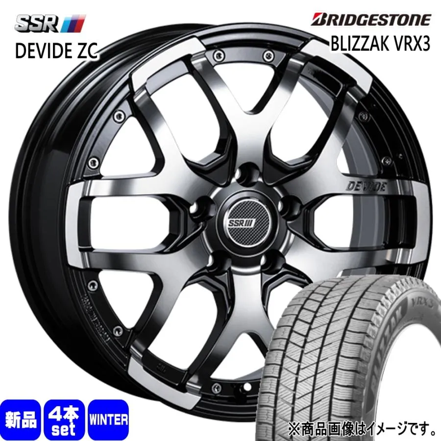 215/70R16 100Q ブリヂストン BLIZZAK VRX3 冬用 スタッドレスタイヤ DEVIDE ZS 日産 T30 T31 エクストレイル ジューク  16インチ