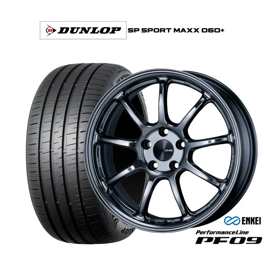 サマータイヤ ホイール4本セット エンケイ PF09 ダンロップ SP SPORT MAXX 060+ 225/45R18