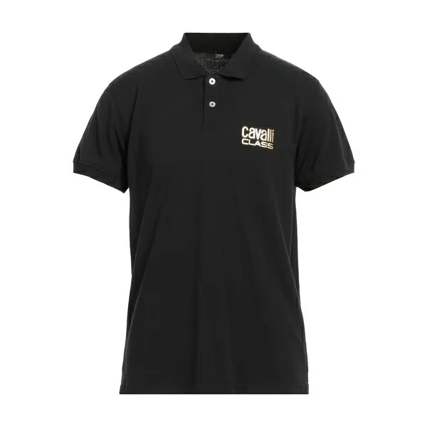 【送料無料】 ロベルトカヴァリ メンズ Tシャツ トップス Polo shirts Black