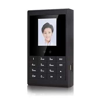 【中古】出席機 顔認識出席機クロックイン機の顔スワイプ顔サインイン機ブラック (色 : Black, Size : 9.8x3.4x16.5cm)