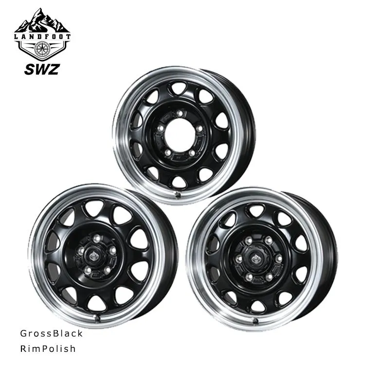 17インチ 5H114.3 7J 7J+35 5穴 ホイール 【2本セット 新品】  LANDFOOT SWZ 送料無料 トピー