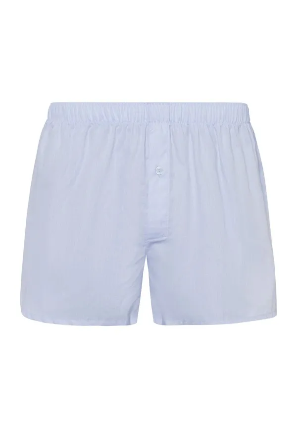 ハンロ メンズ アンダーウェア ボクサーパンツ コットン Hanro Fancy Woven Cotton Boxer Light Blue ブルー
