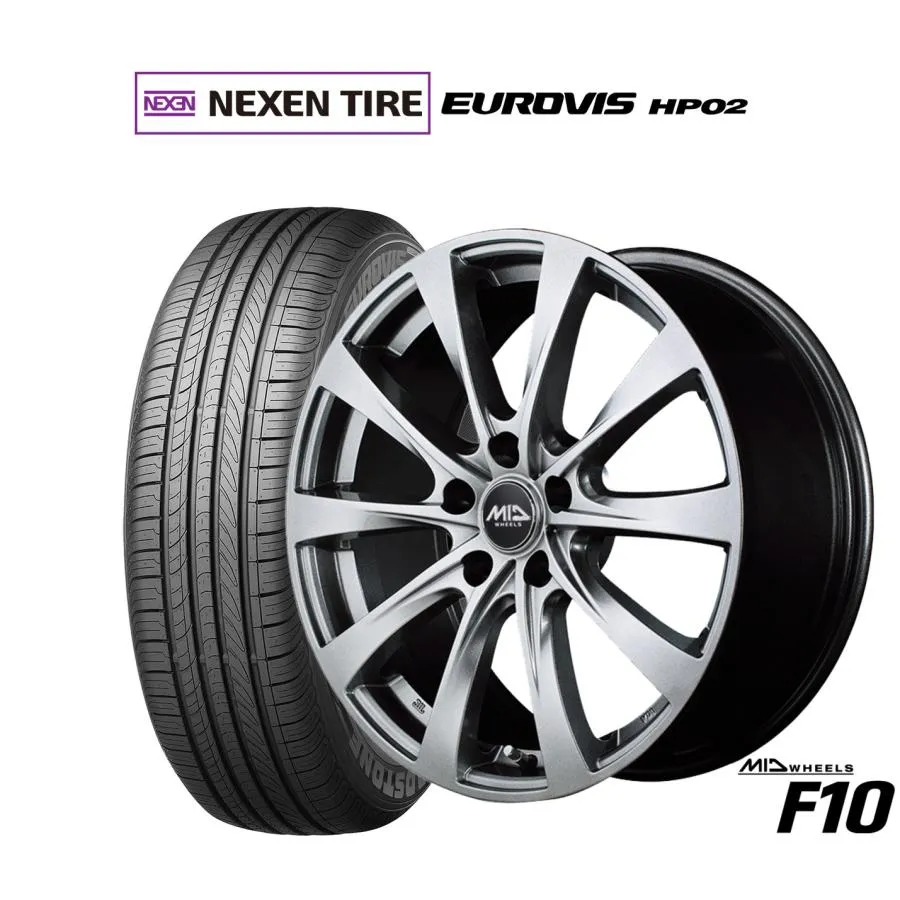 サマータイヤ ホイール4本セット MID ホイールズ F10 NEXEN ネクセン ロードストーン ユーロビズ HP02 185/60R15