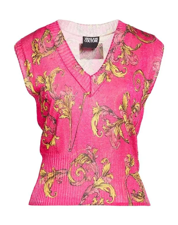 ヴェルサーチ レディース トップス シャツ VERSACE JEANS COUTURE ニットベスト Fuchsia フューシャ