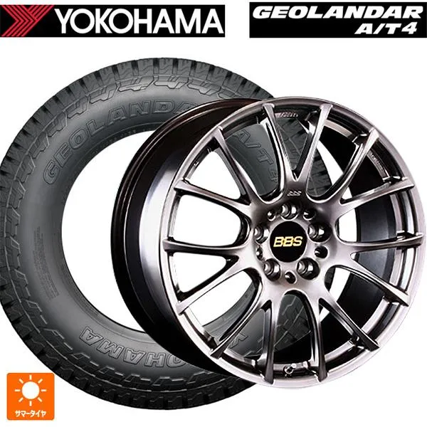 送料無料 サマータイヤホイール 4本セット 225/55R18 98H ヨコハマ ジオランダー AT4 G018 ブラックレター 正規品 BBS RE