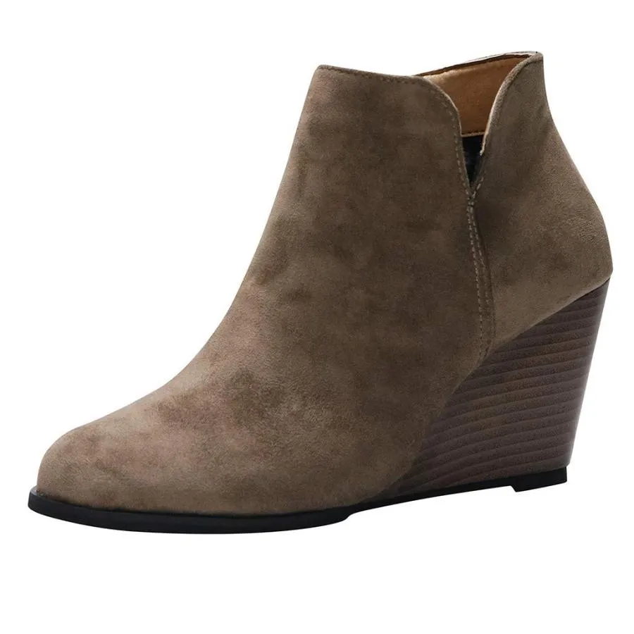 【並行輸入品】SBGMoSJ Ankle Boots for Women Low Heel Lace Up Womens Wide Width