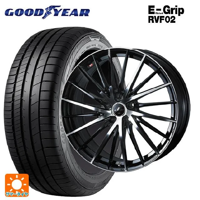 ミツビシ デリカD5(3DA系)用 225/55R18 102V XL グッドイヤー エフィシェントグリップ RVF02 レオニス FR