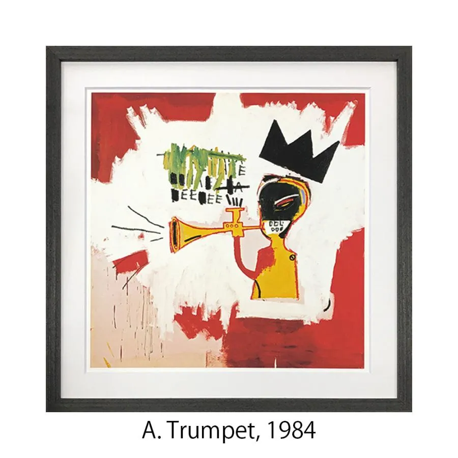 【アートパネル アートフレーム】 Jean-Michel Basquiat ジャン-ミシェル・バスキア（インテリアアート  POP ART ）（IJB-62483）