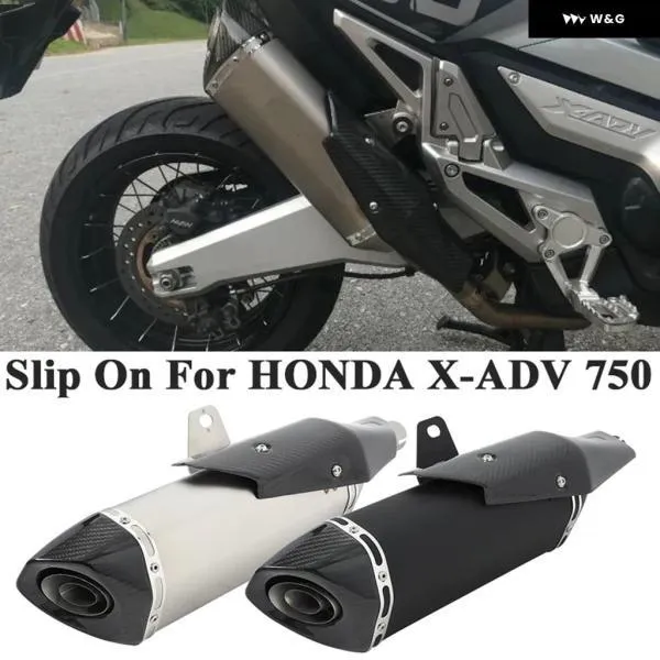 並行輸入品 ホンダ X-ADV750 X-ADV 750 ADV 750 2018 - 2024 用スリップオン オートバイ バイク 排気エスケープ カスタム ミッドリンク パイプ カーボンマ