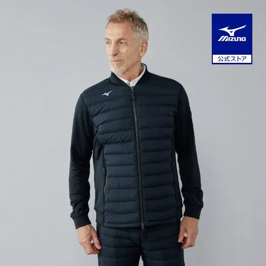 ミズノ公式  ゴルフウェア 吸湿発熱 MIZUNOブレスサーモハイブリッドブルゾン ブラック メンズ