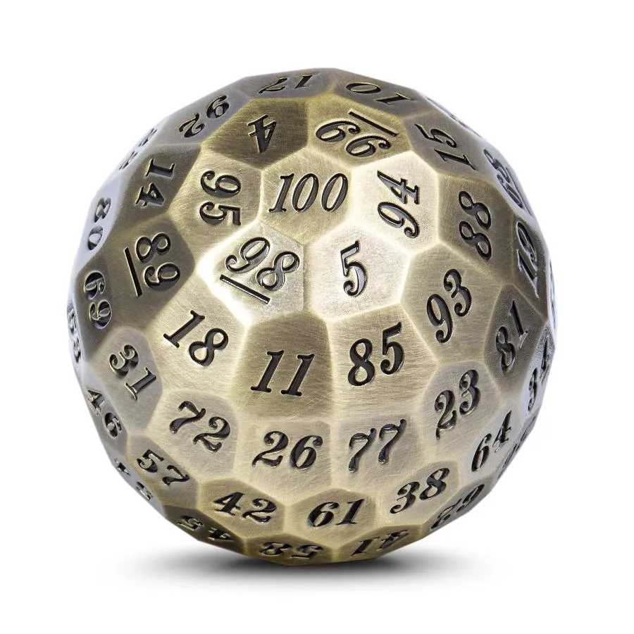 【並行輸入品】DNDND メタルダイス D100 シングル 50mm 100面多面体ダイス メタルケースとベルベットポーチ付き テーブルゲーム用