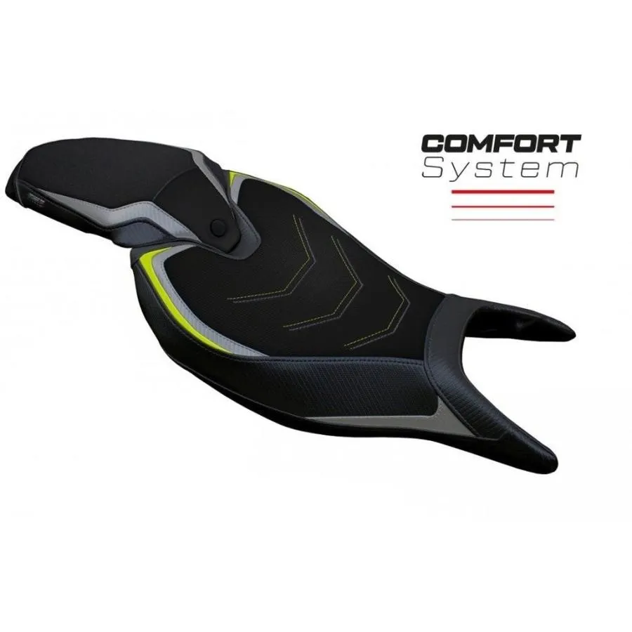 Tappezzeria Italia タッペッツェリア イタリア 純正シート用カバー SENNA (コンフォート) カラー：グレー／イエロー / 張替え：あり SPEED TRIPLE 1200 RS