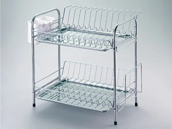 フルーラ パイプ式二段水切りバスケット FU-02P  Pipe type two tier drainer basket