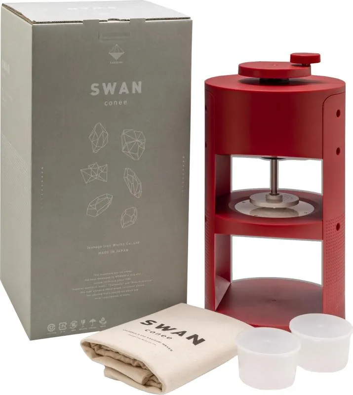池永鉄工 【SWAN印のかき氷器】conee 手動 かき氷器 家庭用 かき氷機 氷削機 ふわふわ氷 専用製氷カップ2個付き日本製