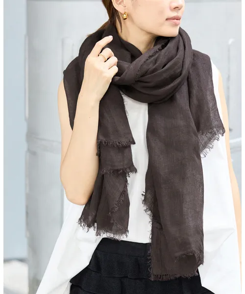 ストール マフラー NIMNIMDUAI/ニムニムデュアイ PLAIN GAUZE STOLE ストール レディース