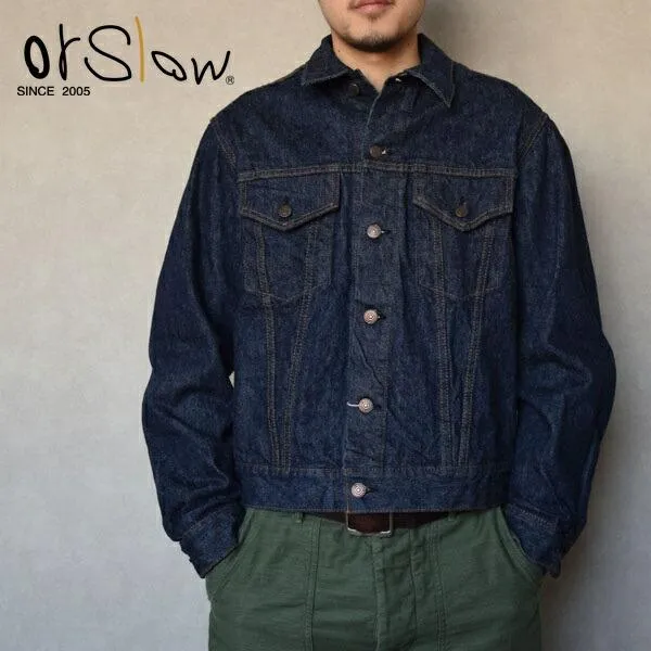 メンズ　Orslow オアスロウ Unisex'S-60's DENIM JACKET OW TYPE3 1960’s DENIM JACKET デニムジャケット Ｇジャン サードタイプ ワンウォッシュ 01-6005-81