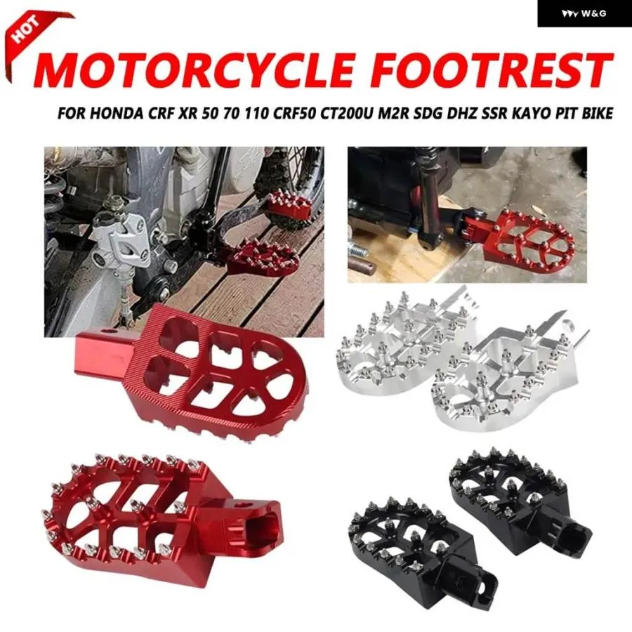 並行輸入品オートバイ フットペグ フットレスト ペダル ホンダ CRF XR 50 70 110 CRF50 CT200U M2R SDG DHZ SSR KAYO ピット バイク アクセサリー